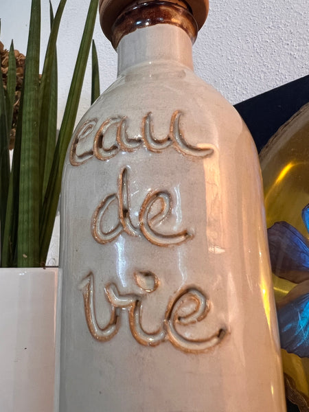 Bouteille à eau de vie vintage en grès