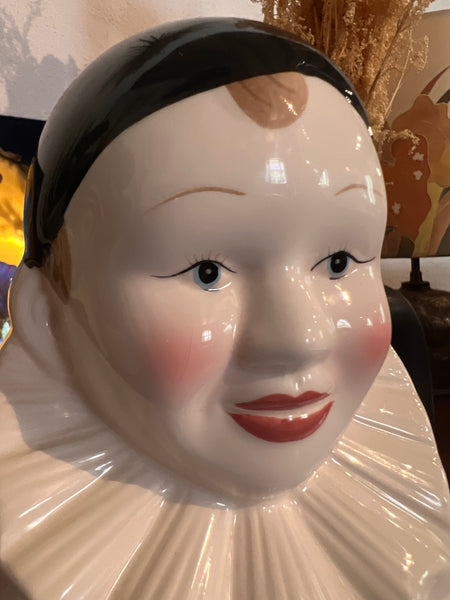 Buste Pierrot Gourmand en faïence 24 sucettes