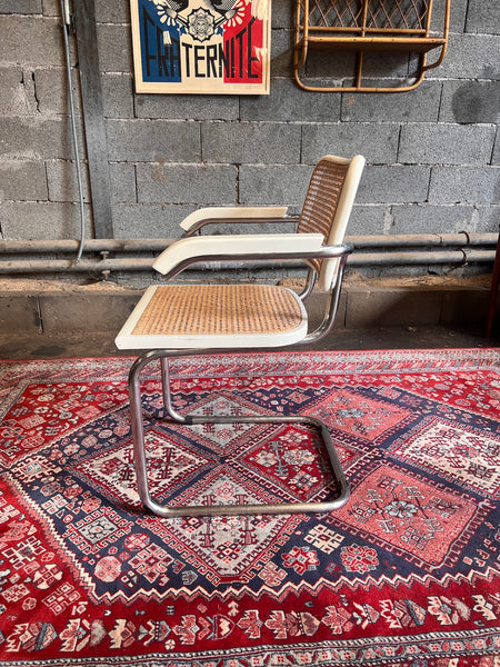 Fauteuil Cesca B64 blanc par Marcel Breuer - 1970