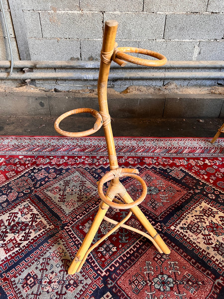 Porte plantes / pots de fleurs en rotin vintage