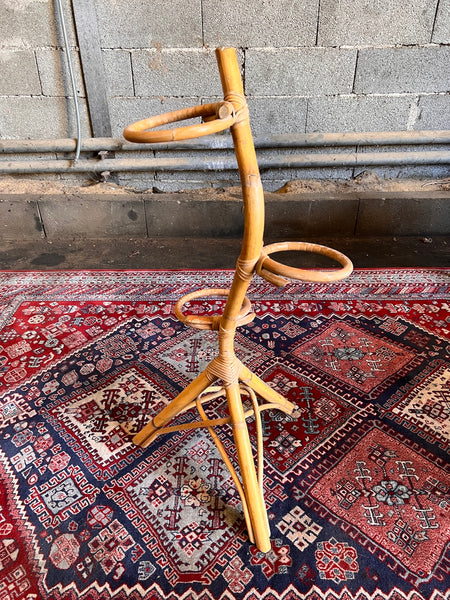 Porte plantes / pots de fleurs en rotin vintage