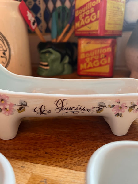 Service à apéritif vintage Apilco - France en porcelaine