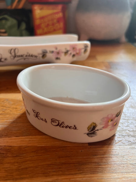 Service à apéritif vintage Apilco - France en porcelaine
