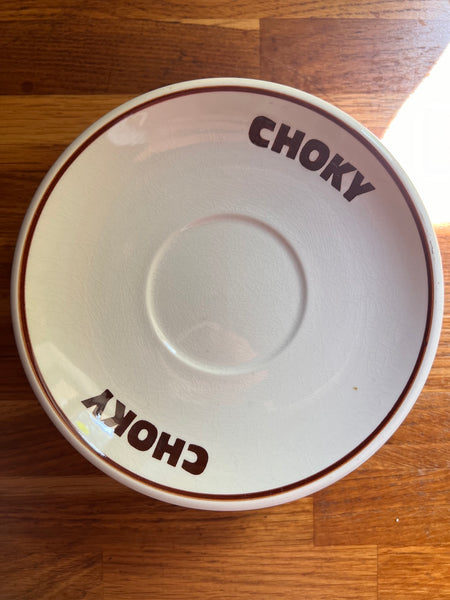 4 sous tasses / petites assiettes de bar vintages Choky en céramique 17cm