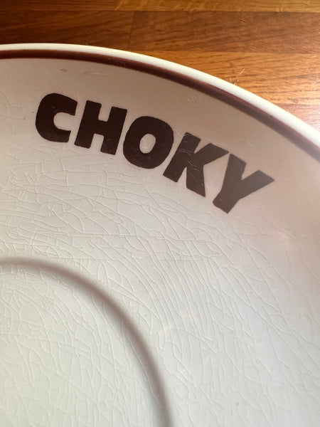 4 sous tasses / petites assiettes de bar vintages Choky en céramique 17cm