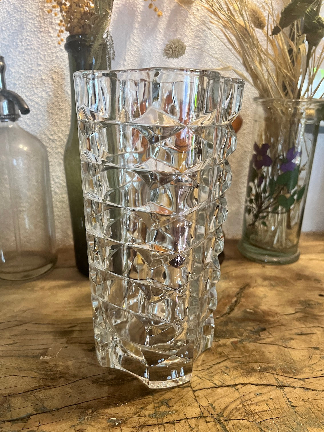 Vase vintage Windsor par JG Durand pour Luminarc - Années 70