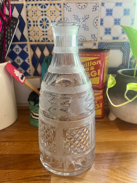Pichet vintage en cristal taillé