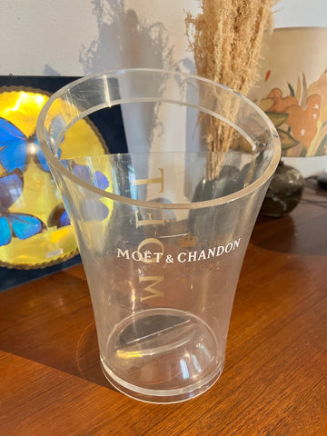 Seau à champagne vintage Moët & Chandon transparent Design Jean-Marc Gady