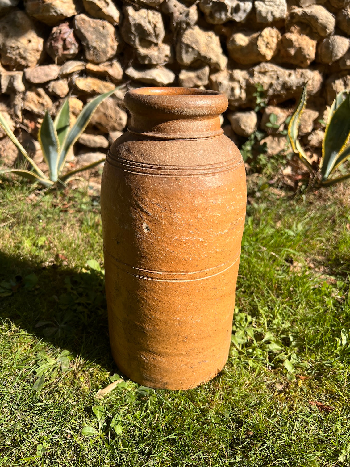 Grand vase / pot vintage en grès 32cm