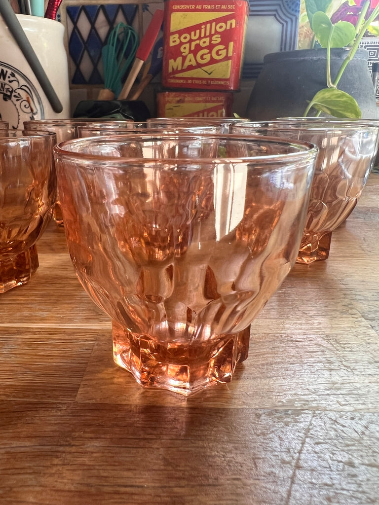 Ensemble de 30 verres vintage Rosaline 1970 Ensemble de 30 verres vintage Rosaline 1970