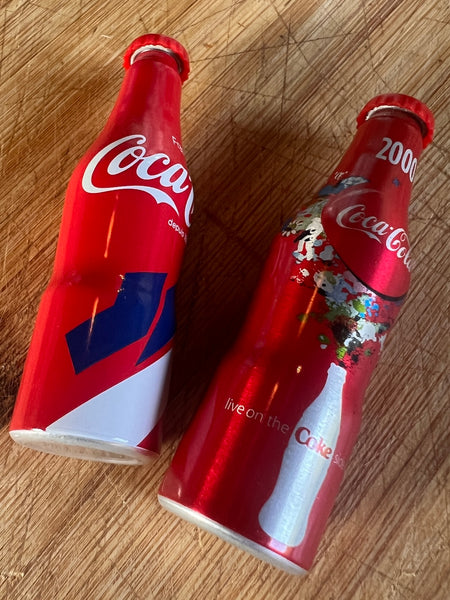 Duo salière / poivrière vintages Coca-Cola transparentes neuves