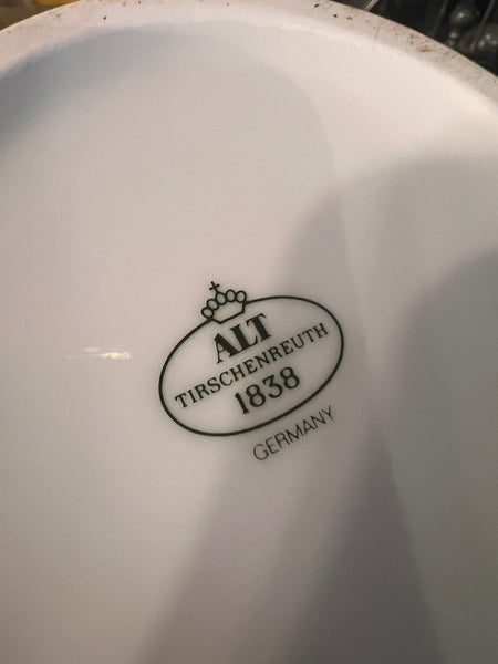Chope à bière vintage à couvercle en étain - Allemagne - ALT Tirschenreuth 1838