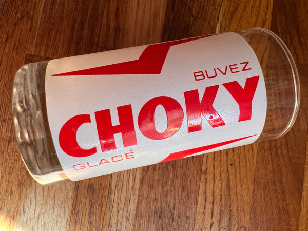 4 verres de bistrot vintages Buvez Choky Glacé - 12cm - Années 80