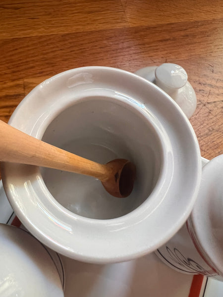 Service à condiments vintage en Porcelaine d'Auteuil  - Made in France