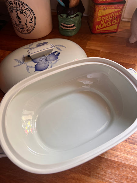 Terrine en porcelaine vintage Ch. Field Haviland Limoges Shangaï bleu orient - Années 70
