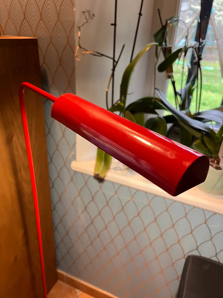 Lampadaire / liseuse vintage Kema Keur rouge - Années 70/80