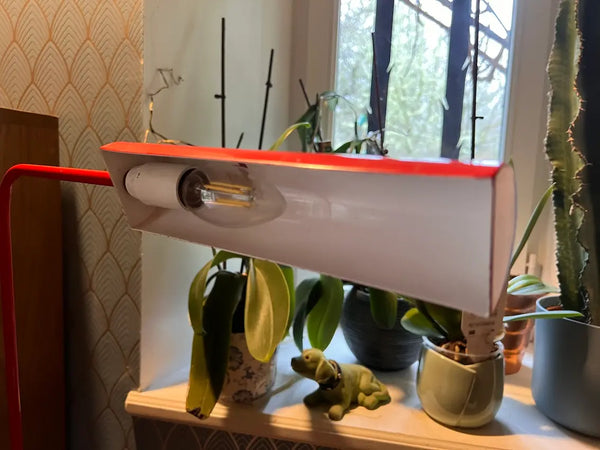 Lampadaire / liseuse vintage Kema Keur rouge - Années 70/80