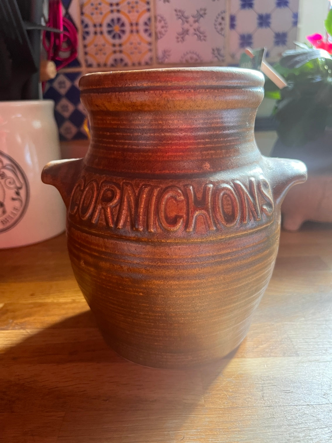 Pot à cornichons en grès vintage - Canada Pot à cornichons en grès vintage - Canada
