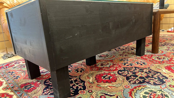 Table basse flipper Saturn 2 Bell Games customisée