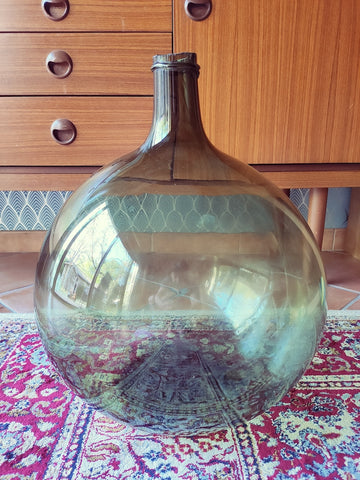 Dame jeanne en verre de 30 litres couleur verte