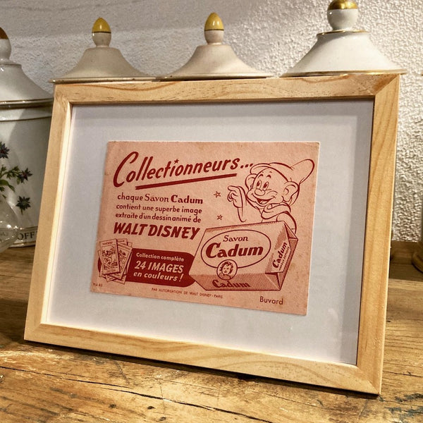 Série de 6 buvards publicitaires vintages Cadum / Walt Disney - Années 60