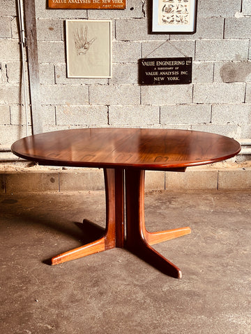 Table à manger extensible scandinave par Niels Otto Moller en bois de rose Danemark 1960