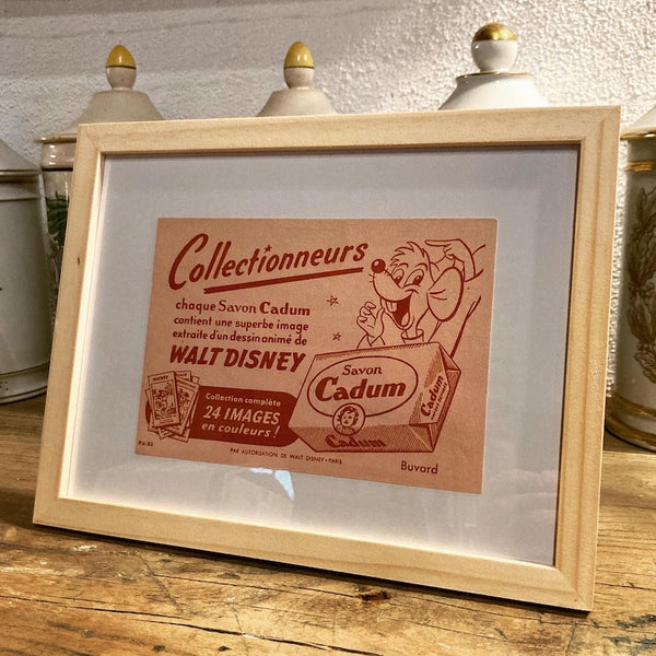 Série de 6 buvards publicitaires vintages Cadum / Walt Disney - Années 60