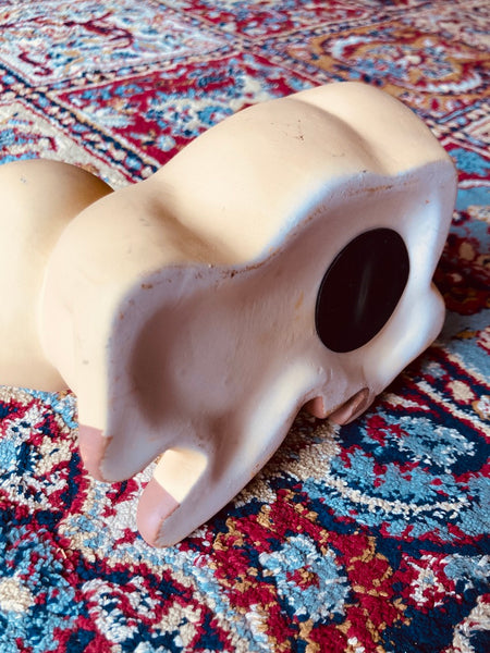 Tirelire cochon impôts en céramique