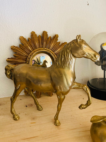 Le Sélectionneur - Cheval en laiton vintage hauteur 21cm