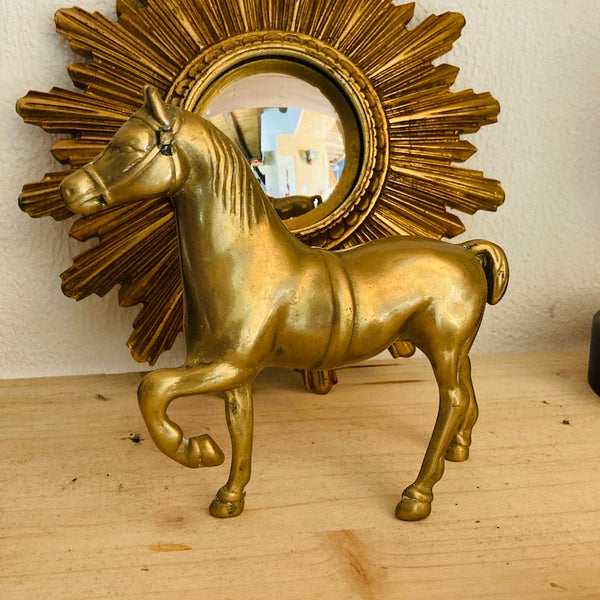 Le Sélectionneur - Cheval en laiton vintage hauteur 14cm