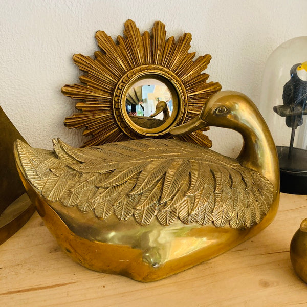 Le Sélectionneur - Canard en laiton vintage grandeur nature