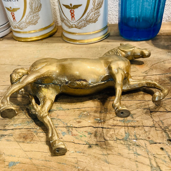 Cheval en laiton vintage hauteur 21cm