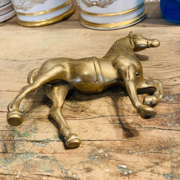Cheval en laiton vintage hauteur 14cm