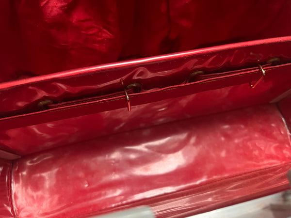 Le Sélectionneur - Brocante - Vanity-case / trousse de toilette de voyage vintage Delsey rouge