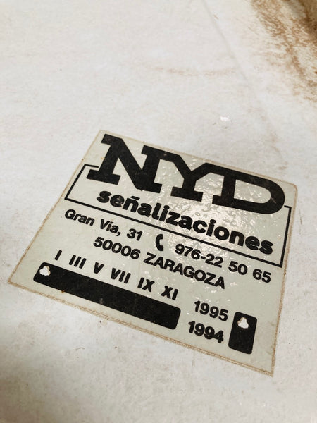 Panneau de signalisation vintage Neige / flocon espagnol - 1994/1995