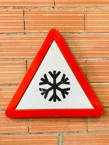 Panneau de signalisation vintage Neige / flocon espagnol - 1994/1995