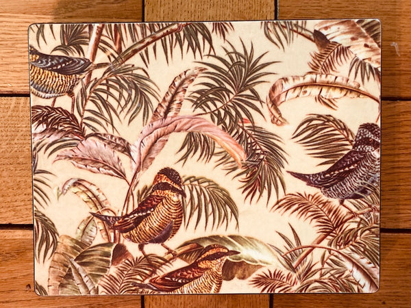 Dessous de plat oiseaux vintage en formica