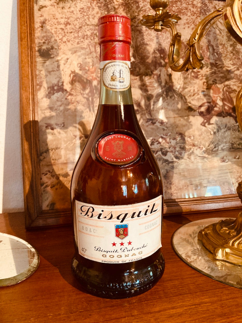 Bouteille factice publicitaire Bisquit Dubouché Cognac vintage