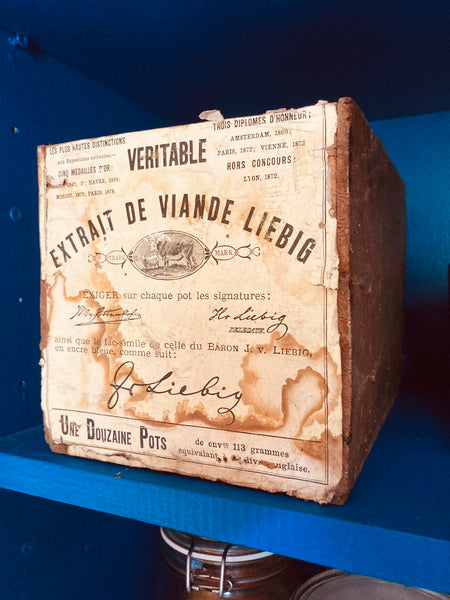 Petite boite en bois LIEBIG vintage - 1900