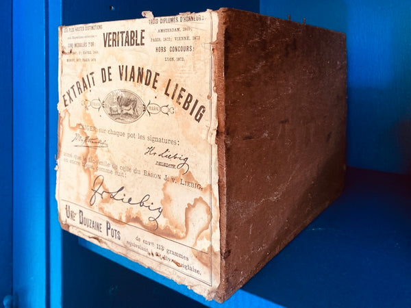 Petite boite en bois LIEBIG vintage - 1900