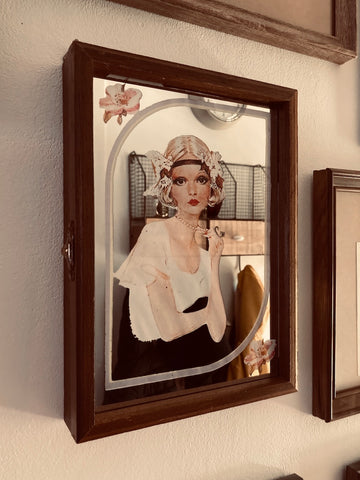 Boite à clés vintage en bois