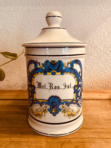 Pot de pharmacie / d'apothicaire vintage en porcelaine parisienne