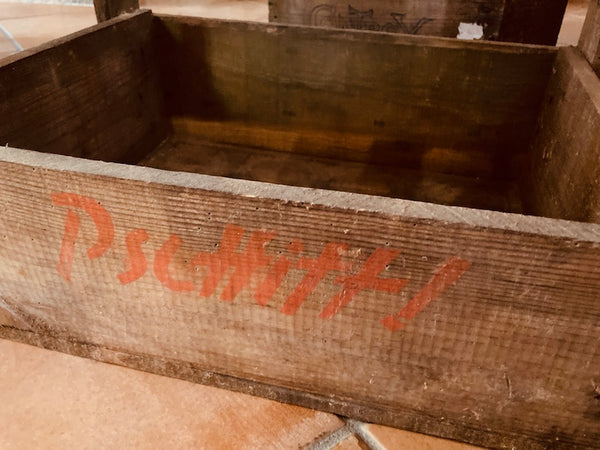 Casier à bouteilles Pschitt ! vintage en bois