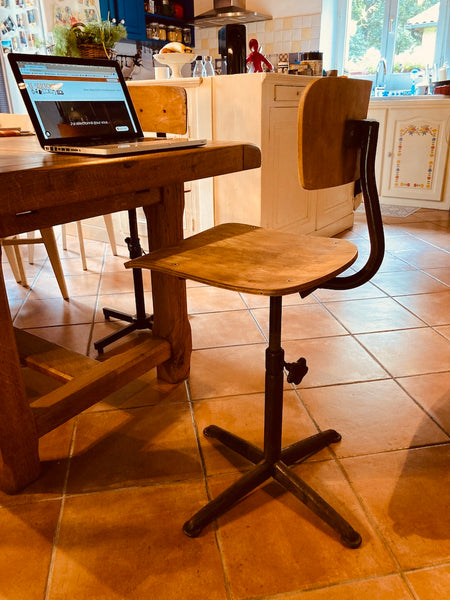 Chaise de bureau vintage réglable style industriel