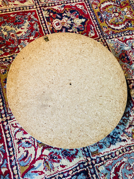 Miroir vintage rond blanc cassé 40cm de diamètre