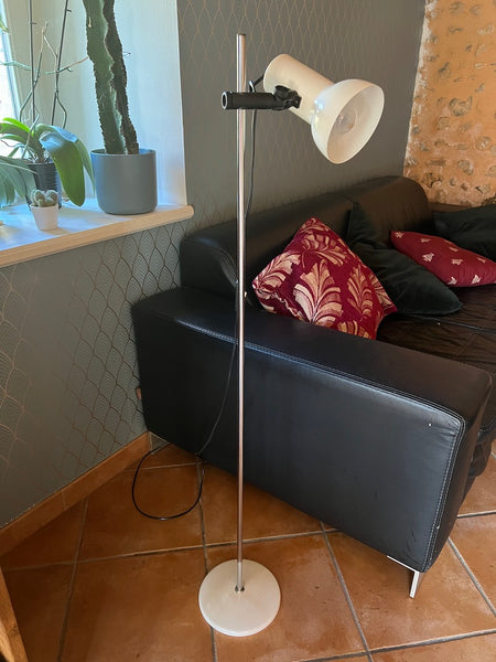 Lampadaire / liseuse vintage en métal 120 cm - Années 70