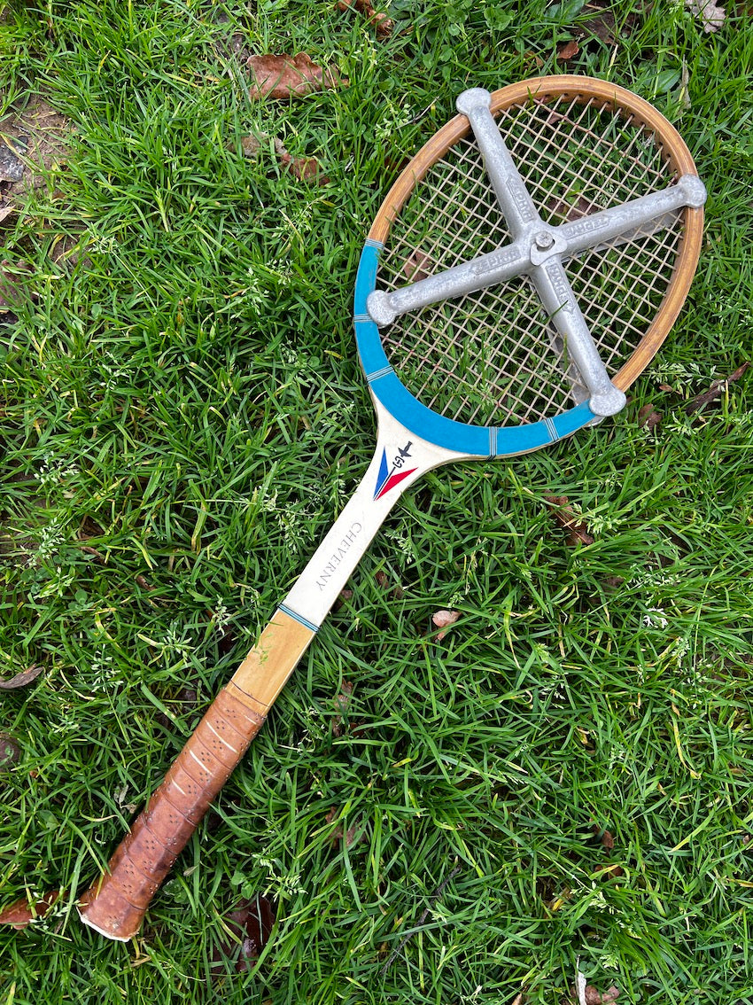 Raquette De Tennis En Bois AME Avec Tendeur Zéphyr Et Housse Raquette De Tennis En Bois AME Avec Tendeur Zéphyr Et Housse