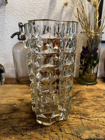 Grand vase vintage Windsor par JG Durand pour Luminarc - Années 70