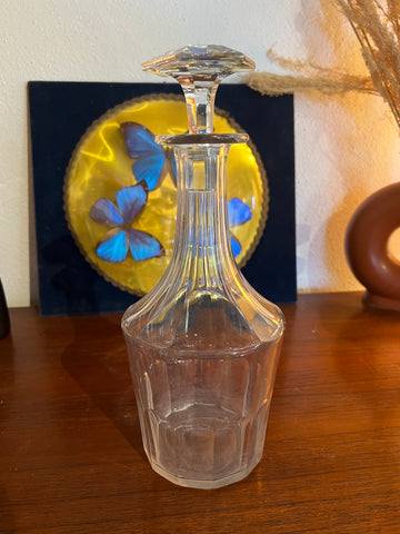 Carafe vintage en cristal style Saint Louis modèle Caton - Hauteur : 27cm