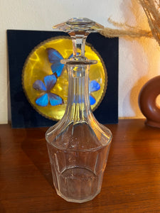 Carafe vintage en cristal style Saint Louis modèle Caton - Hauteur : 27cm